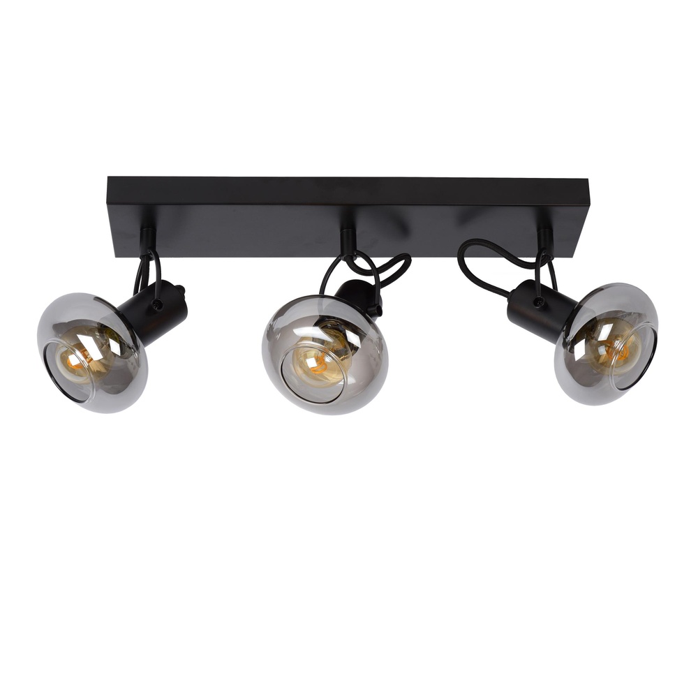 Lucide PlafondlampMadee 3-lichts zwart - 17993/03/30